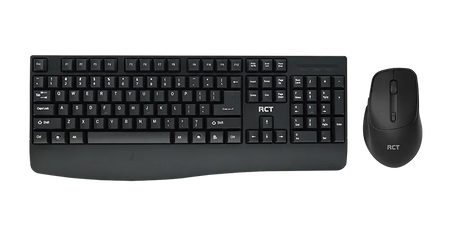 Image 1 for RCT Wireless Keyboard & Mouse Combo 104-Key Membrane Keyboard  AI Tool Key  Optical Mouse