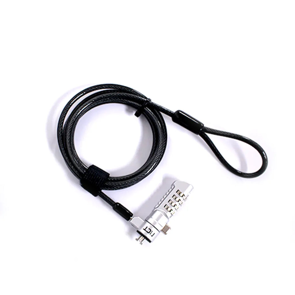 RCT NL-N302 4-Dial Combination Notebook Lock with 3-in-1 Head