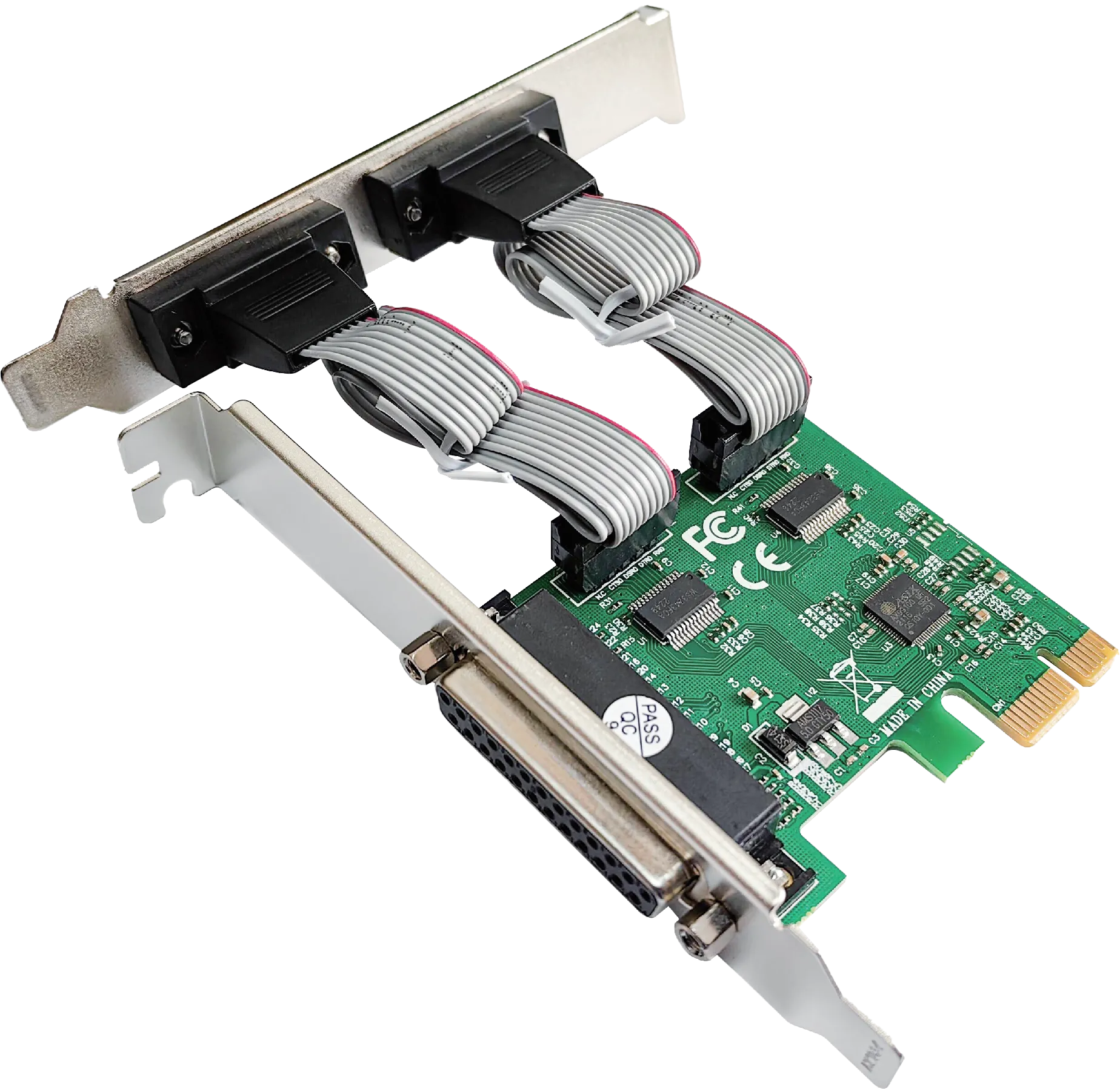 Image 1 for RCT PCIe Multi-I/O Card - 2x RS-232 Serial + 1x Parallel Port