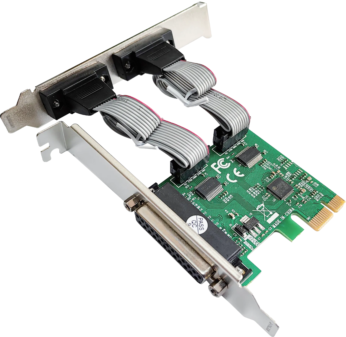 Image 2 for RCT PCIe Multi-I/O Card - 2x RS-232 Serial + 1x Parallel Port