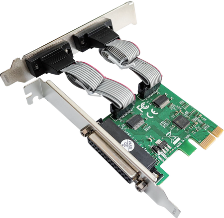 Image 2 for RCT PCIe Multi-I/O Card - 2x RS-232 Serial + 1x Parallel Port