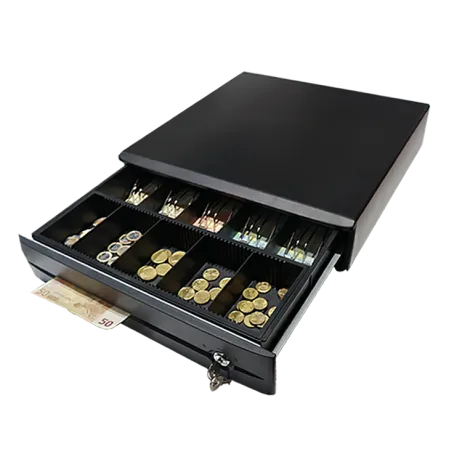 Image 1 for PinnPOS CR-2022-M Cash Drawer - 5 Note, 8 Coin Slots, 3-Position Lock, RJ11 Connector, 405x400x100mm