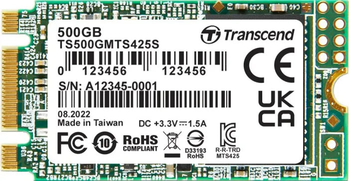 Image 2 for Transcend 500GB MTS425S M.2 SATA SSD