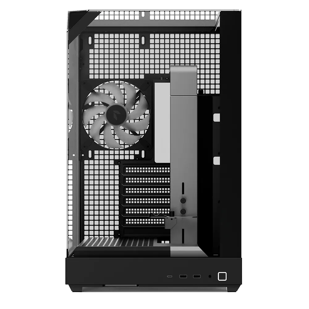Image 1 for Aerocool APNX V2 Vision Black Mid-Tower Case - 3 Tempered Glass Panels, 4x ARGB Fans, 360mm Radiator Support