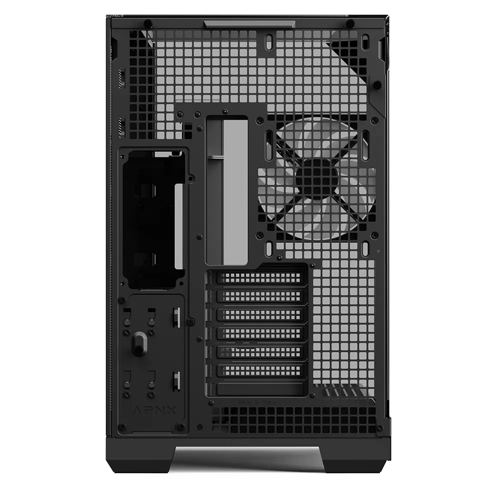 Image 2 for Aerocool APNX V2 Vision Black Mid-Tower Case - 3 Tempered Glass Panels, 4x ARGB Fans, 360mm Radiator Support