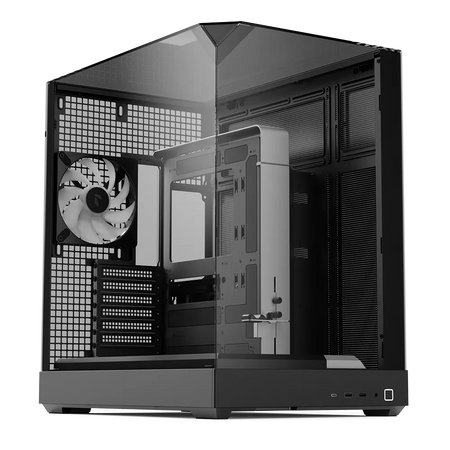 Image 3 for Aerocool APNX V2 Vision Black Mid-Tower Case - 3 Tempered Glass Panels, 4x ARGB Fans, 360mm Radiator Support