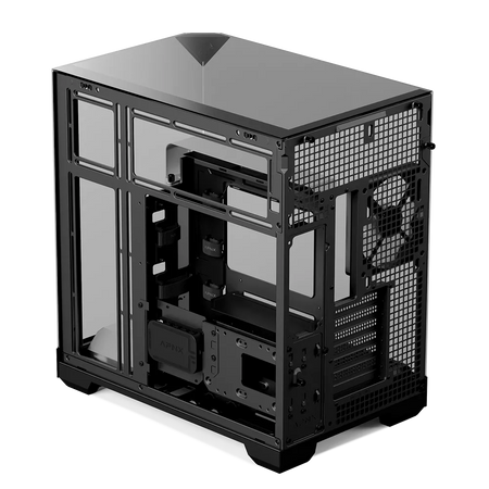 Image 4 for Aerocool APNX V2 Vision Black Mid-Tower Case - 3 Tempered Glass Panels, 4x ARGB Fans, 360mm Radiator Support
