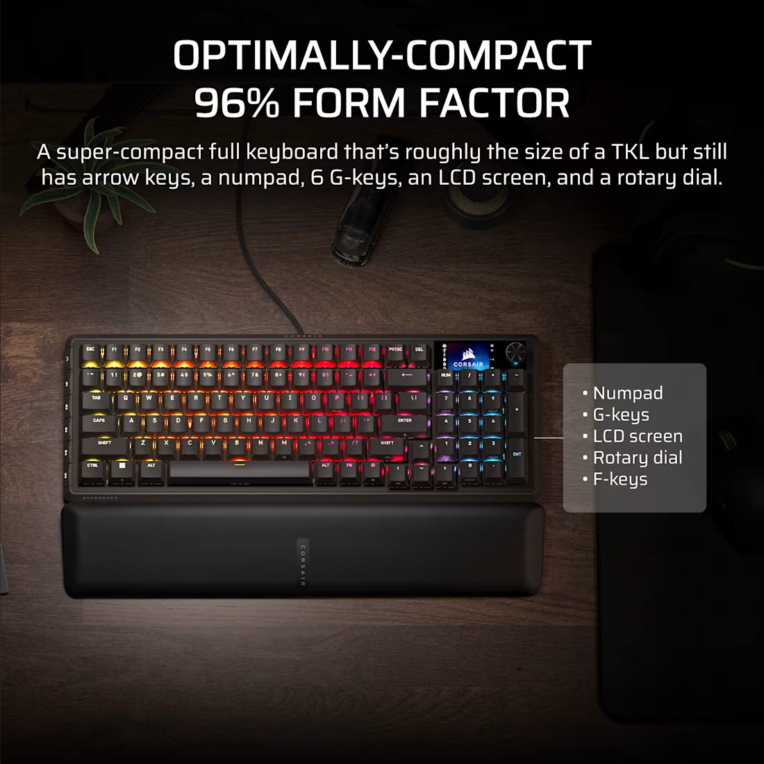 Image 4 for Corsair VANGUARD 96% Gaming Keyboard with MLX Fusion Tactile Switches - Black