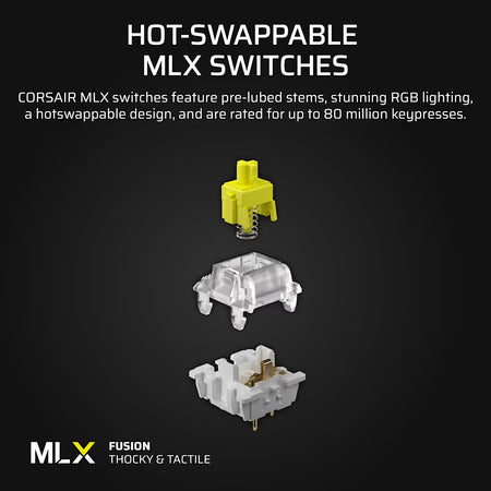 Image 5 for Corsair VANGUARD 96% Gaming Keyboard with MLX Fusion Tactile Switches - Black