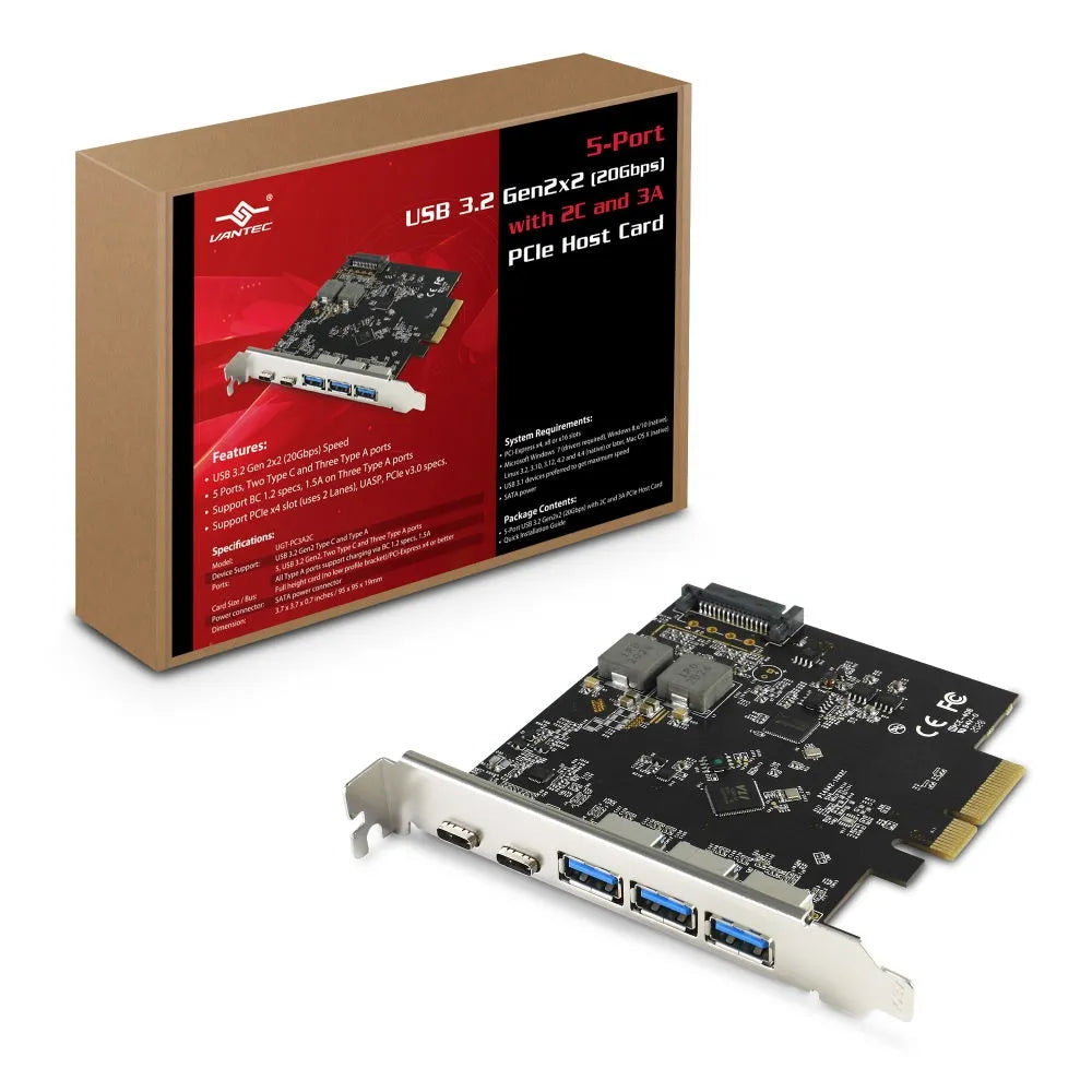 Image 13 for Vantec 5-Port USB 3.2 Gen2x2 PCIe Card