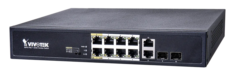 Image 1 for Unmanaged 8xFE PoE + 2xGE/ SFP Combo