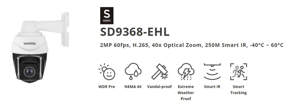 Image 1 for VIVOTEK SD9368-EHL 2MP Outdoor PTZ Camera