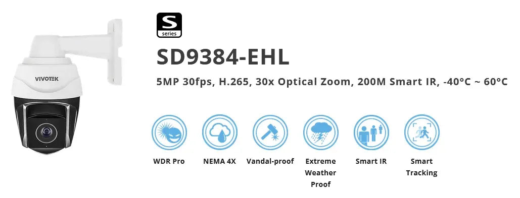 Image 2 for VIVOTEK SD9384-EHL Outdoor Speed Dome Camera