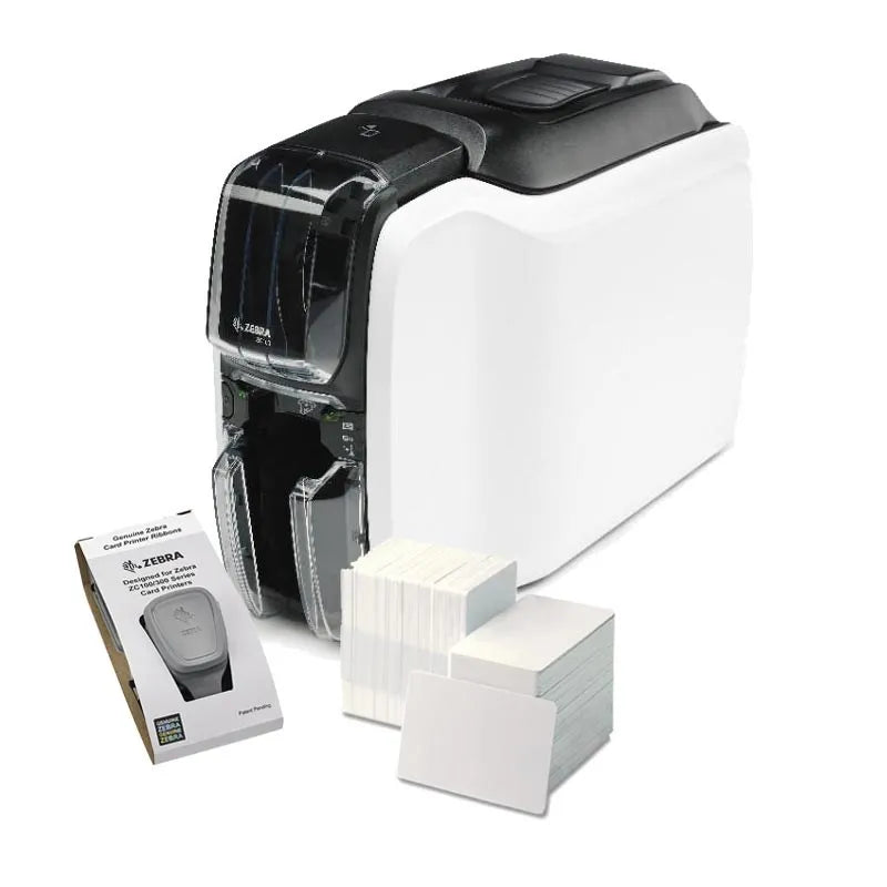 Image 8 for Zebra ZC100 Single-Sided Card Printer Bundle