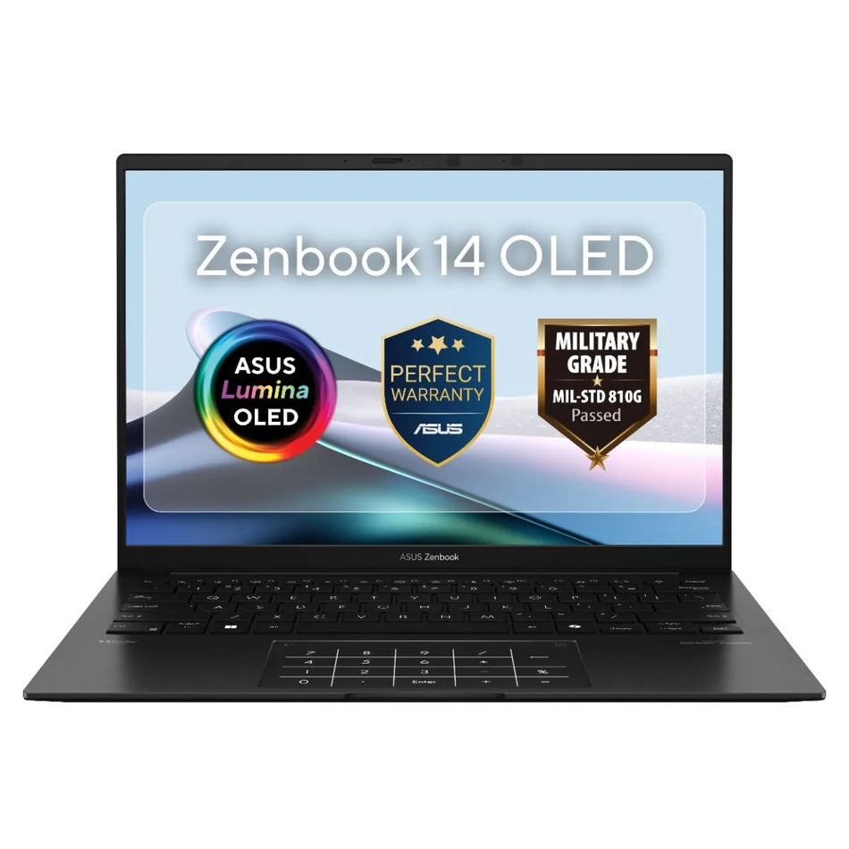 Image 1 for ASUS Zenbook 14 OLED UM3406GA-O73210B0W - 14" WUXGA OLED 400nits Display, AMD Ryzen AI 7 445, 32GB DDR5 RAM, 1TB SSD, AMD Radeon Graphics, Black, Stylus, Windows 11 Home